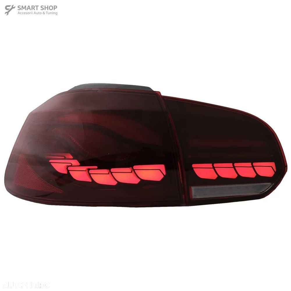 Stopuri Full LED VW Golf 6 VI (2008-2013) Rosu Fumuriu cu Semnal Dinam - 3