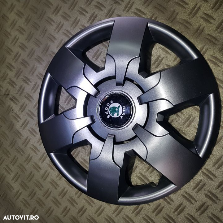Capace roti SKODA r16  la set de 4 buc,Capace janta aliaj,Embleme - 4