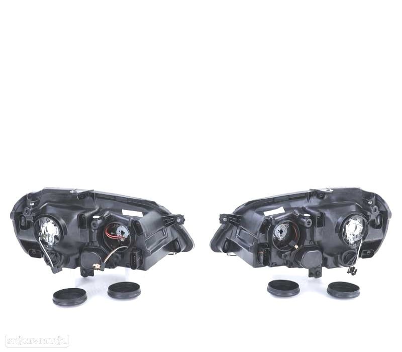 FARÓIS FRONTAIS PARA VOLKSWAGEN VW POLO 9N3,05-09 FUNDO PRETO - 4