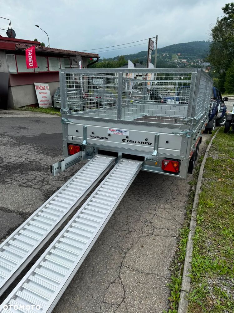 TEMARED TRANSPORTER 3617/2 C 2T + nadstawki siatkowe, najazdy alu - 4
