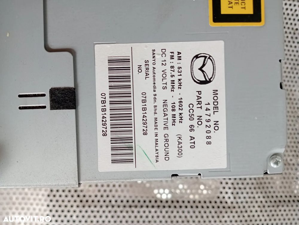 Radio Cd Original  Mazda 5  An 2005 -2006-2007-2008-2009-2010  Factura si Garantie  Dezmembrez - De - 5
