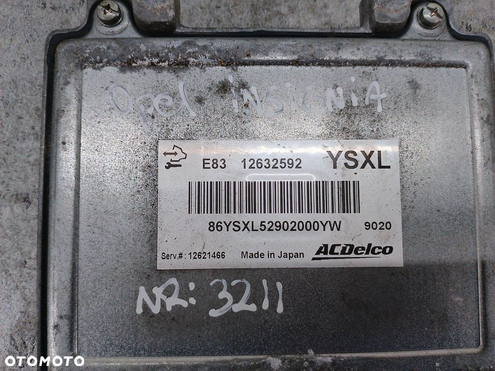 KOMPUTER, STEROWNIK OPEL INSIGNIA A 12632592 12621466 1.8 16V - 2