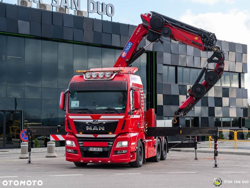 MAN TGX 28.500 6x2 HMF 5020K-RC HDS Fly Jib Żuraw Siodło - 4
