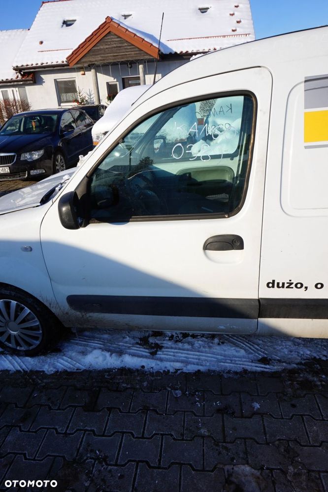 DRZWI PRZEDNIE LEWE KANGOO I PH2 LIFT O389  BIAŁY RENAULT 2003-2008 - 1