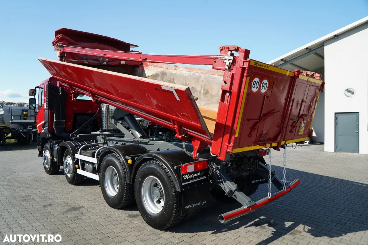 Renault C 430 / 8x4 / BASCULATOR DUBLU - 6M / HAYON HIDRODOXY / TRAPĂ / ANVELOPE 100% / IMPORTAT - 17