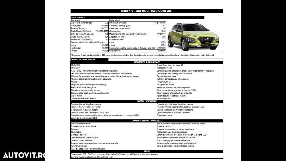 Hyundai KONA 1.0 T-GDI 2WD Comfort - 12