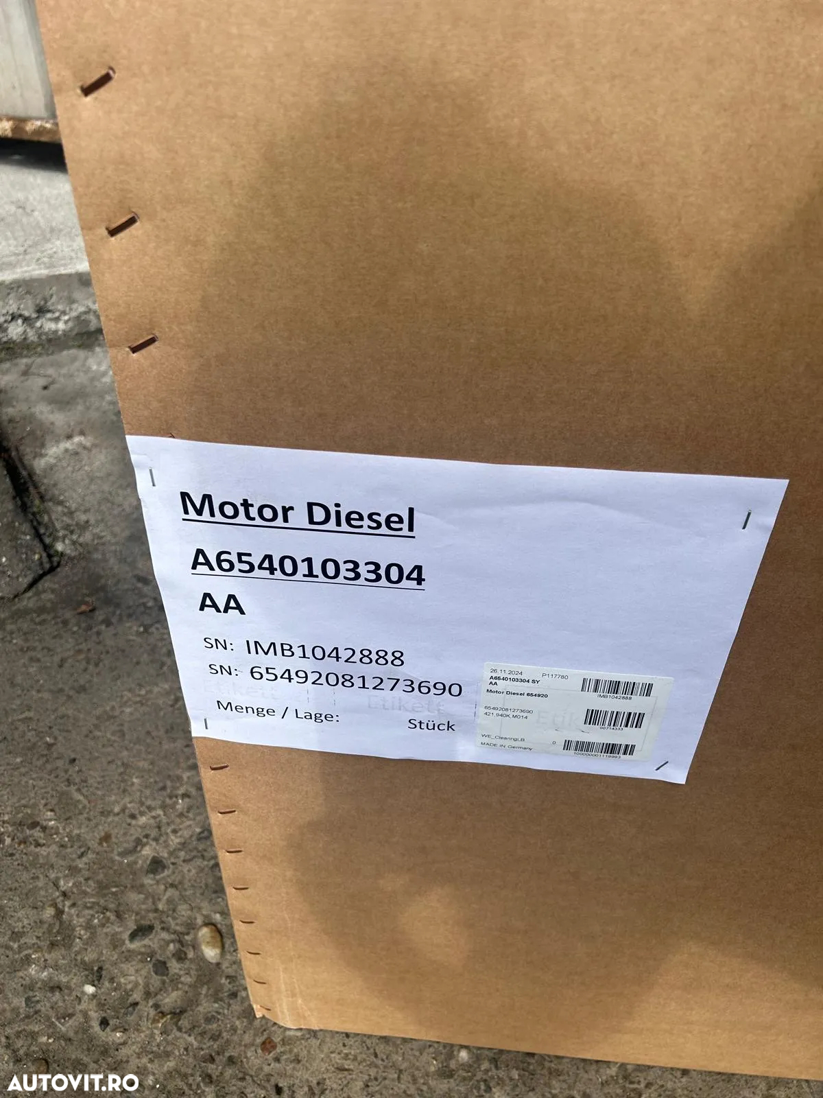 Motor complet nou Mercedes sprinter 2.0 Tdi, tip 654.920 - 6