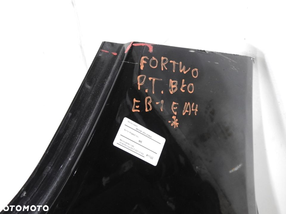 ĆWIARTKA BŁOTNIK PRAWY TYŁ EB1EA4 SMART FORTWO I - 4