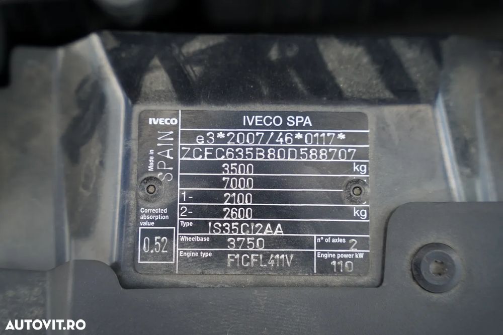 Iveco DAILY 35-150 / PALFINGER CITY 23 MPA CU CARLIG / CUTIE DE VITEZE 3.1 M / PTO / DUBLU / MANUAL / IMPORTAT / - 38