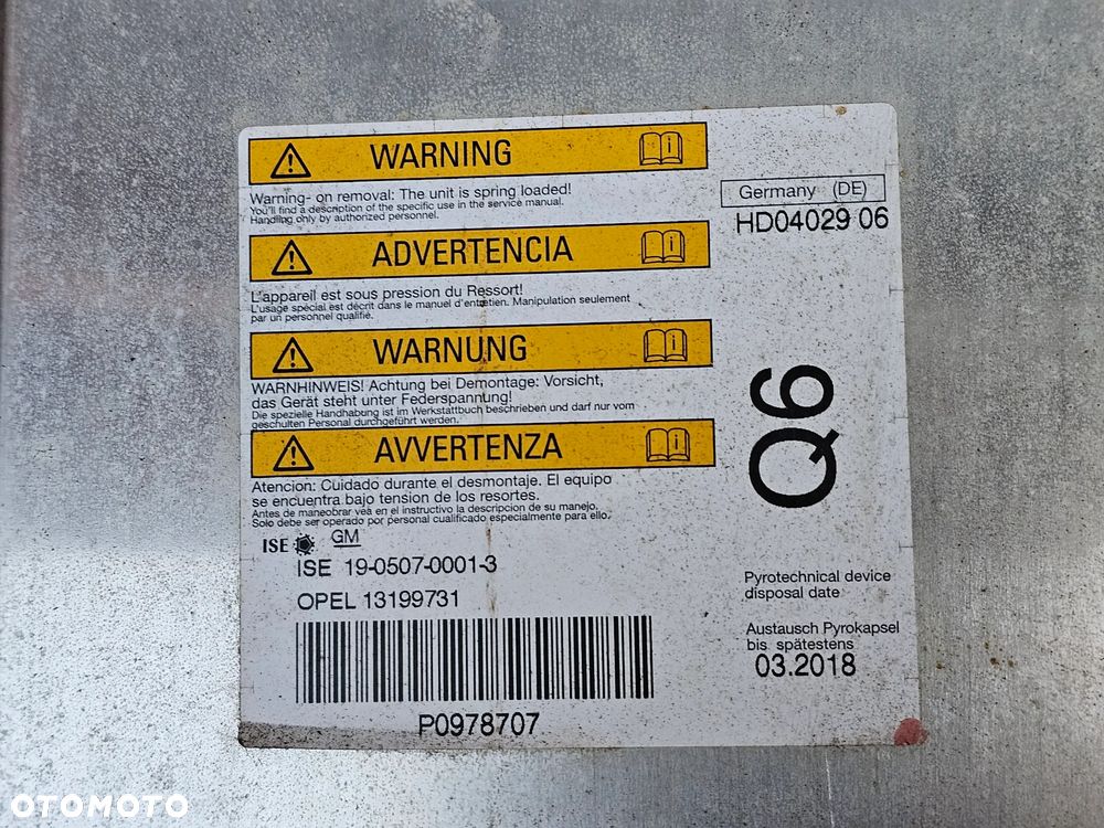 PAŁĄK KAPOTAŻ ZAGŁÓWEK OPEL ASTRA H CABRIO TWINTOP 13199731 13220067 - 4