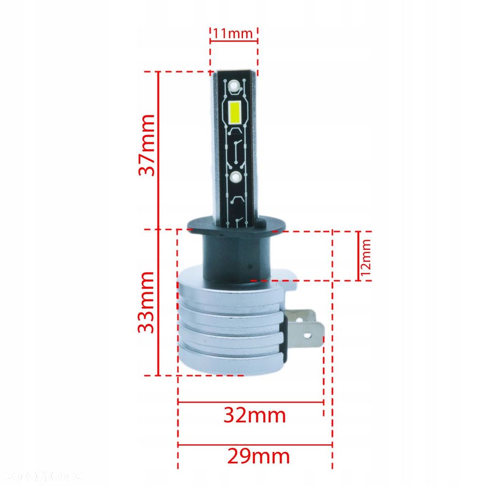 Żarówki EinParts Automotive LED 6500K 1800lm H1 Kpl 2 szt - 9