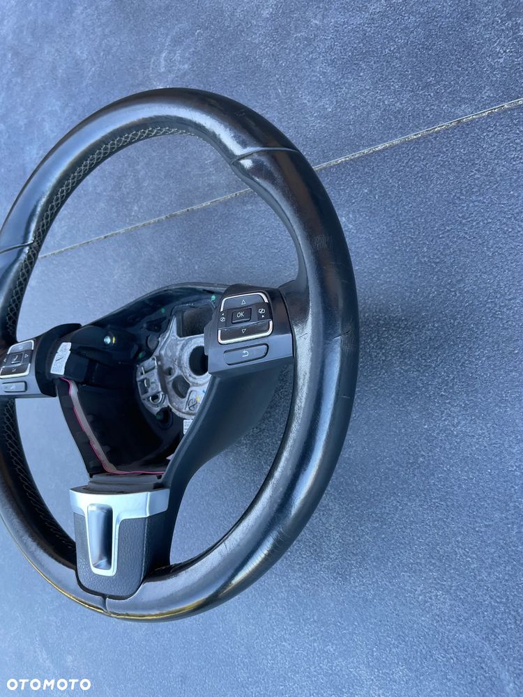KIEROWNICA SKÓRZANA TRÓJRAMIENNA multi PASSAT B7 GOLF VI CC EOS ŁADNA - 2