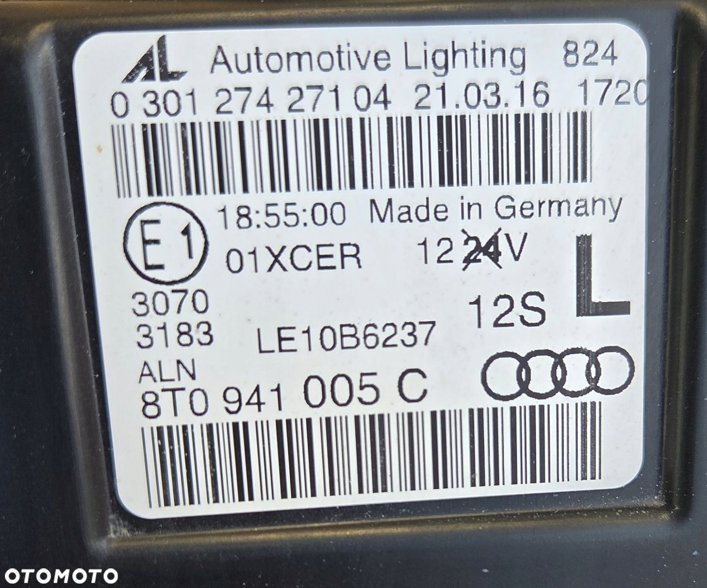 AUDI A5 8T LIFT LAMPA LEWY PRZÓD BI XENON NIE SKRĘTNA KOMPLETNA 8T0941005C - 8