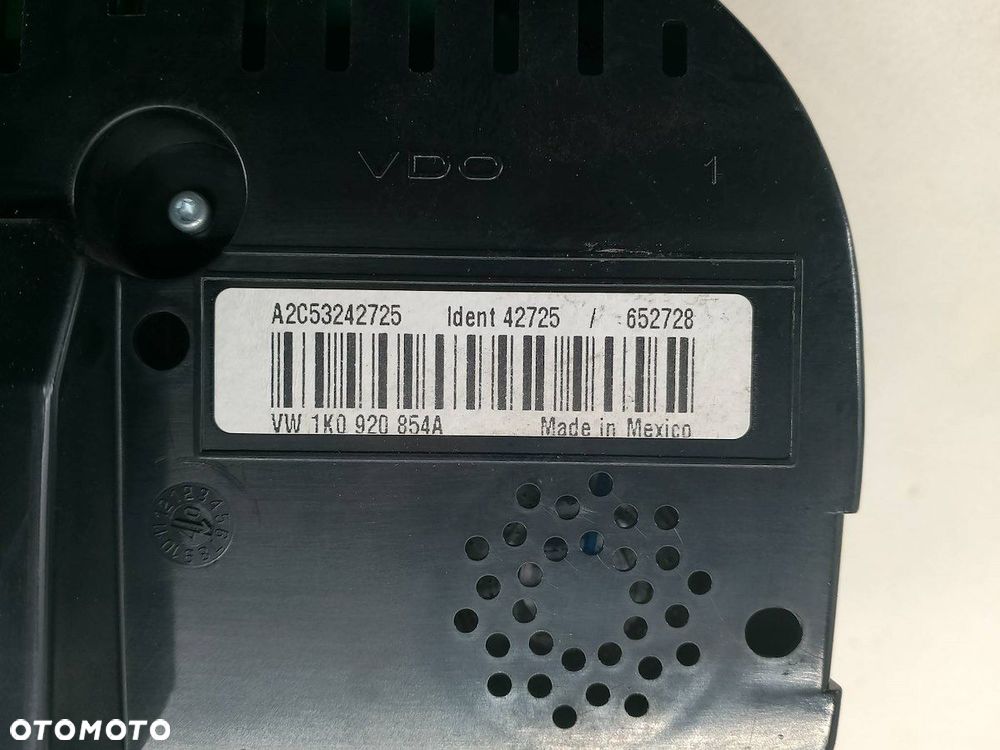 LICZNIK VW GOLF V 1K0920854A A2C53242725  VDO 1.6 8V - 5