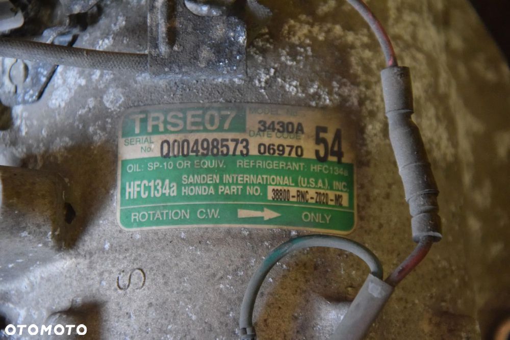 Honda Civic VIII UFO 06-11 1.8 Kompresor sprężarka klimatyzacji Stan BDB 38800-RNC-Z020-M2 Sanden TRSE07 - 4
