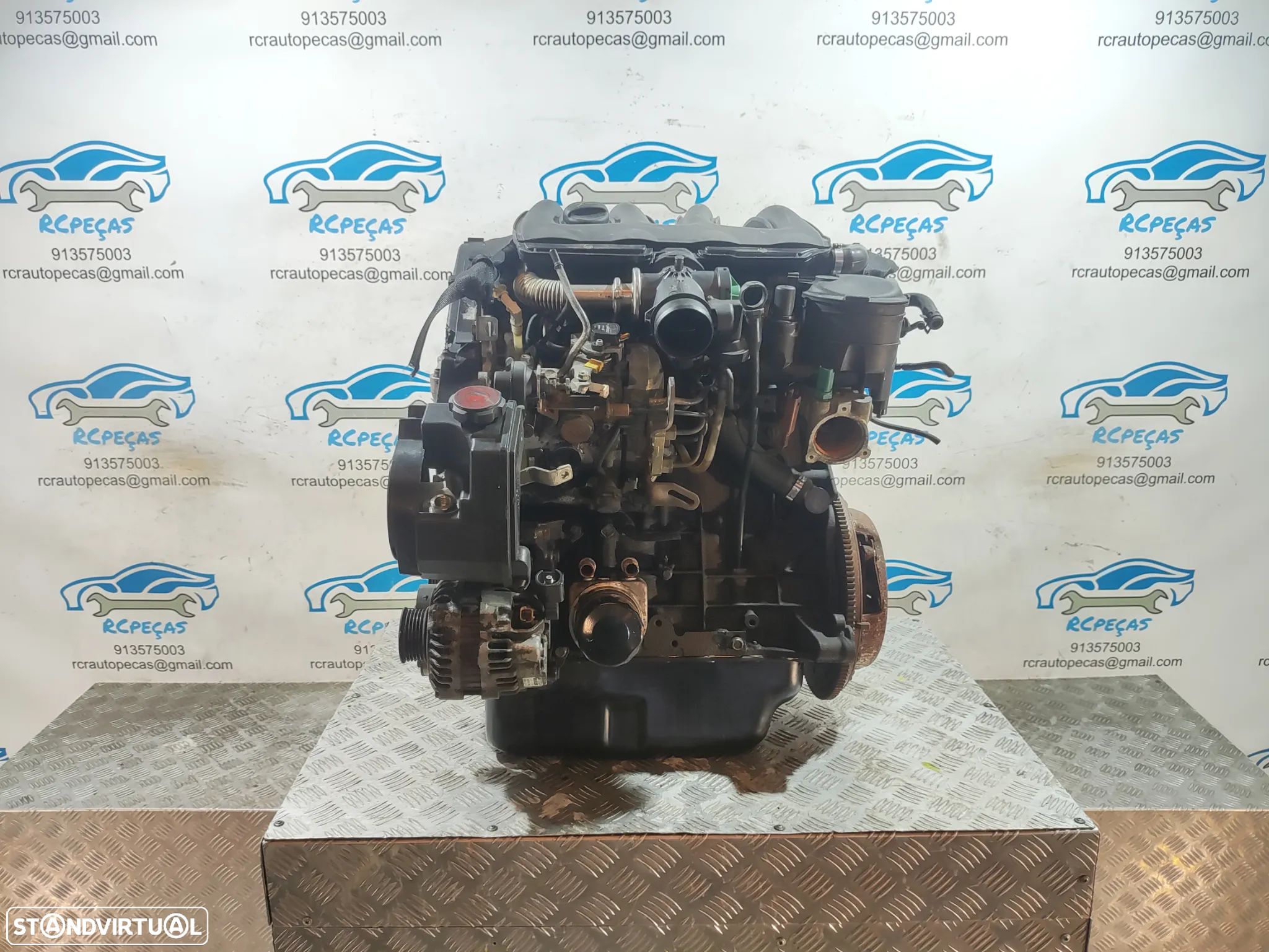 - Motor Completo PSA Peugeot Citroen 1.9D 69cv 8v WJY Injeção Delphi - 1
