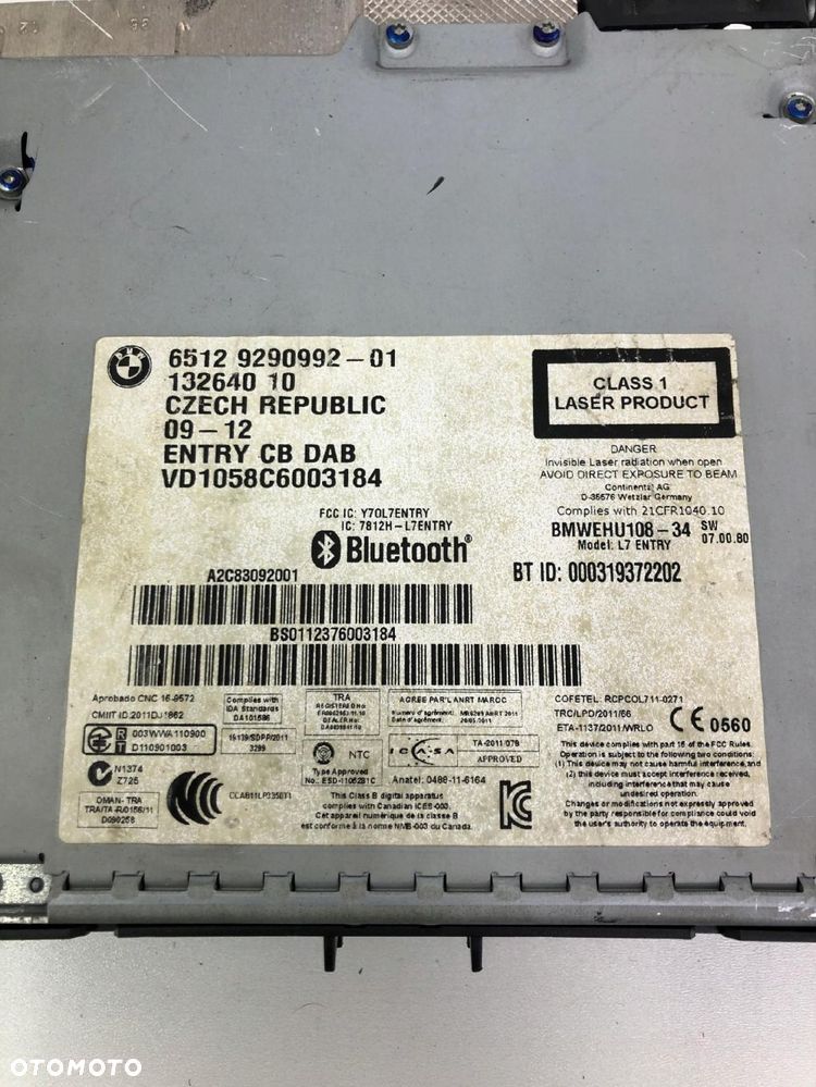 BMW F30 F31 RADIO NAWIGACJA CZYTNIK CD 9290992 - 2