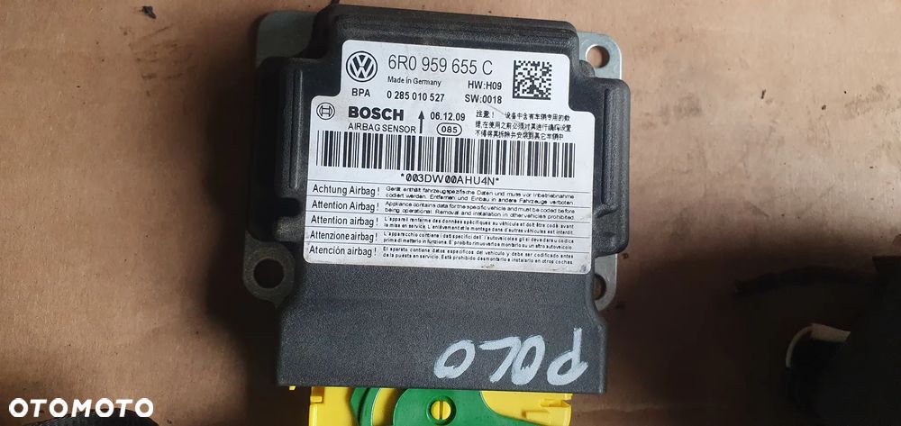 Konsola poduszki pasy AIRBAG sensor zestaw naprawczy VW Polo V 6R - 12