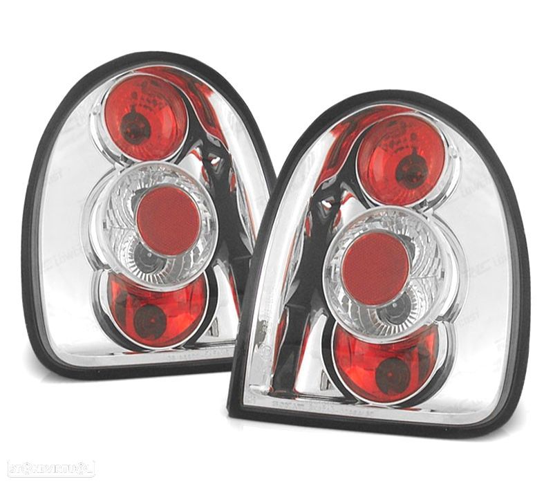 FAROLINS TRASEIROS OPEL CORSA B 93-00 CROMADO - 1