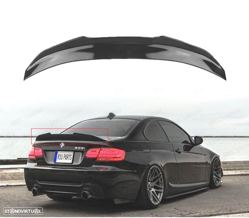 SPOILER BMW E92 E93 06-13 PRETO BRILHANTE LOOK PSM - 1