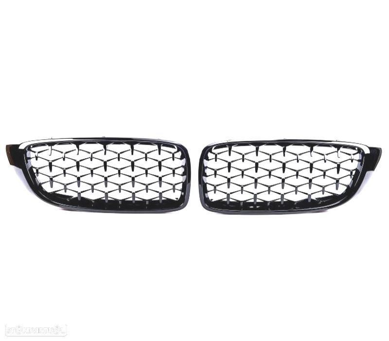 GRELHA BMW F32 F33 F36 LOOK M4 PRETO DIAMANTE - 6