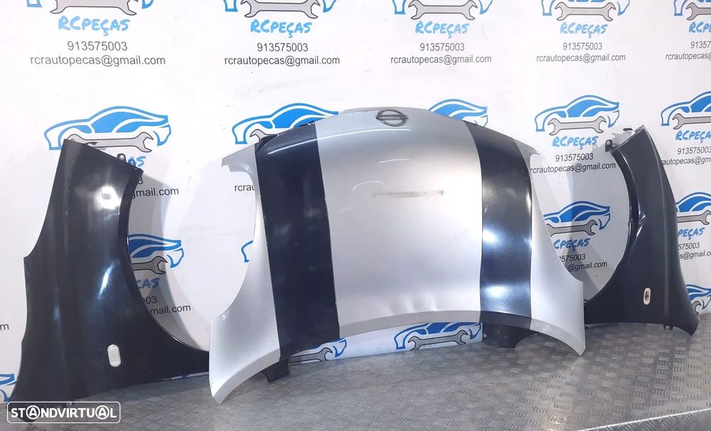 FRENTE COMPLETA NISSAN MICRA 3 III MK3 K12 CAPOT PARACHOQUES GUARDA-LAMAS ÓTICAS FRENTE FIBRA RADIADOR VENTILADOR REFORÇO - 10