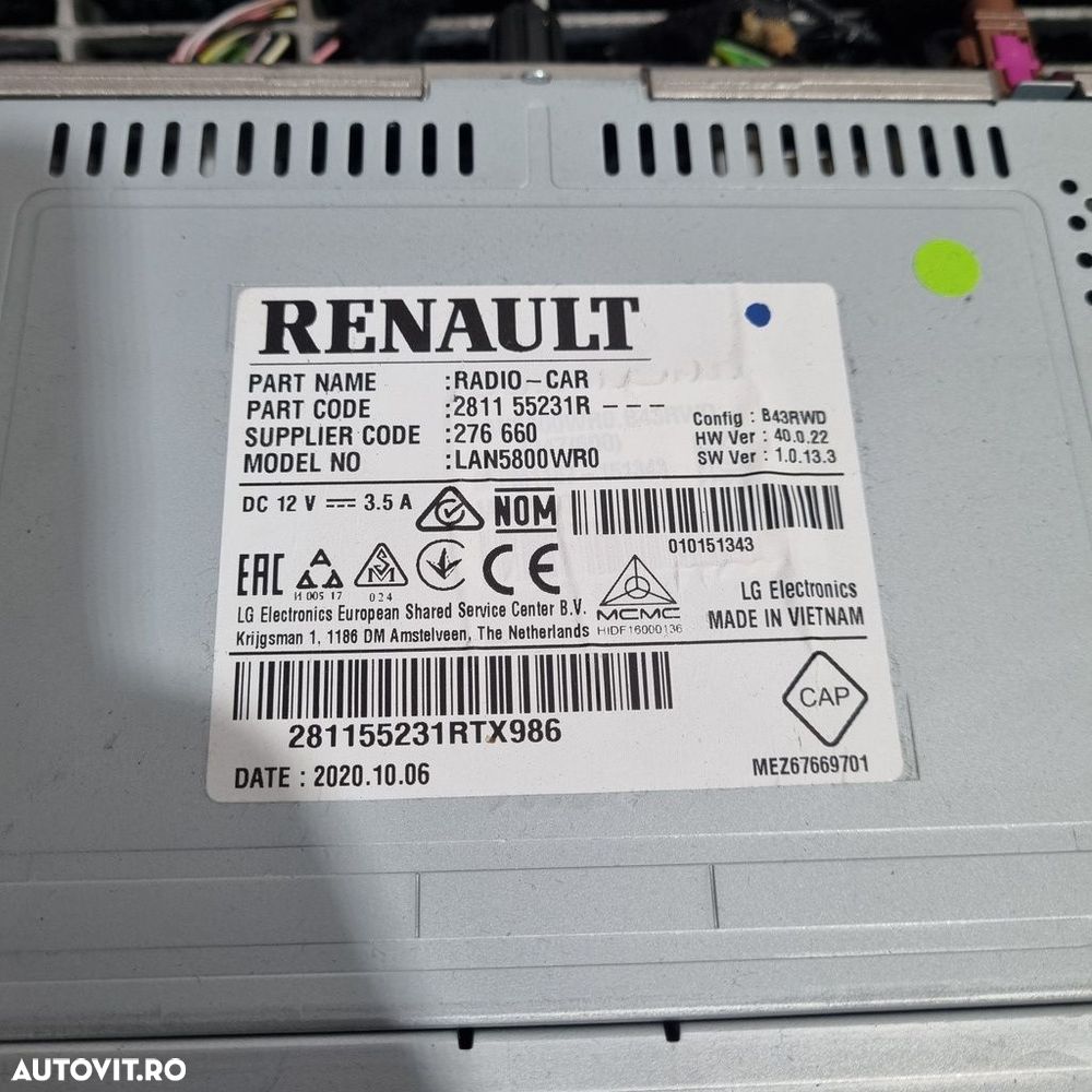 Navigatie Dacia Duster II 2019 - 2021 (1520) 281155231R - 4