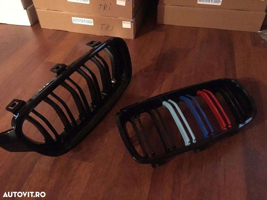 GRILE BMW SERIA 3 F30 F31 M3 LOOK Negru Mat Lucios simple duble  CALITATE PREMIUM ⭐️⭐️⭐️⭐️⭐️ - 4