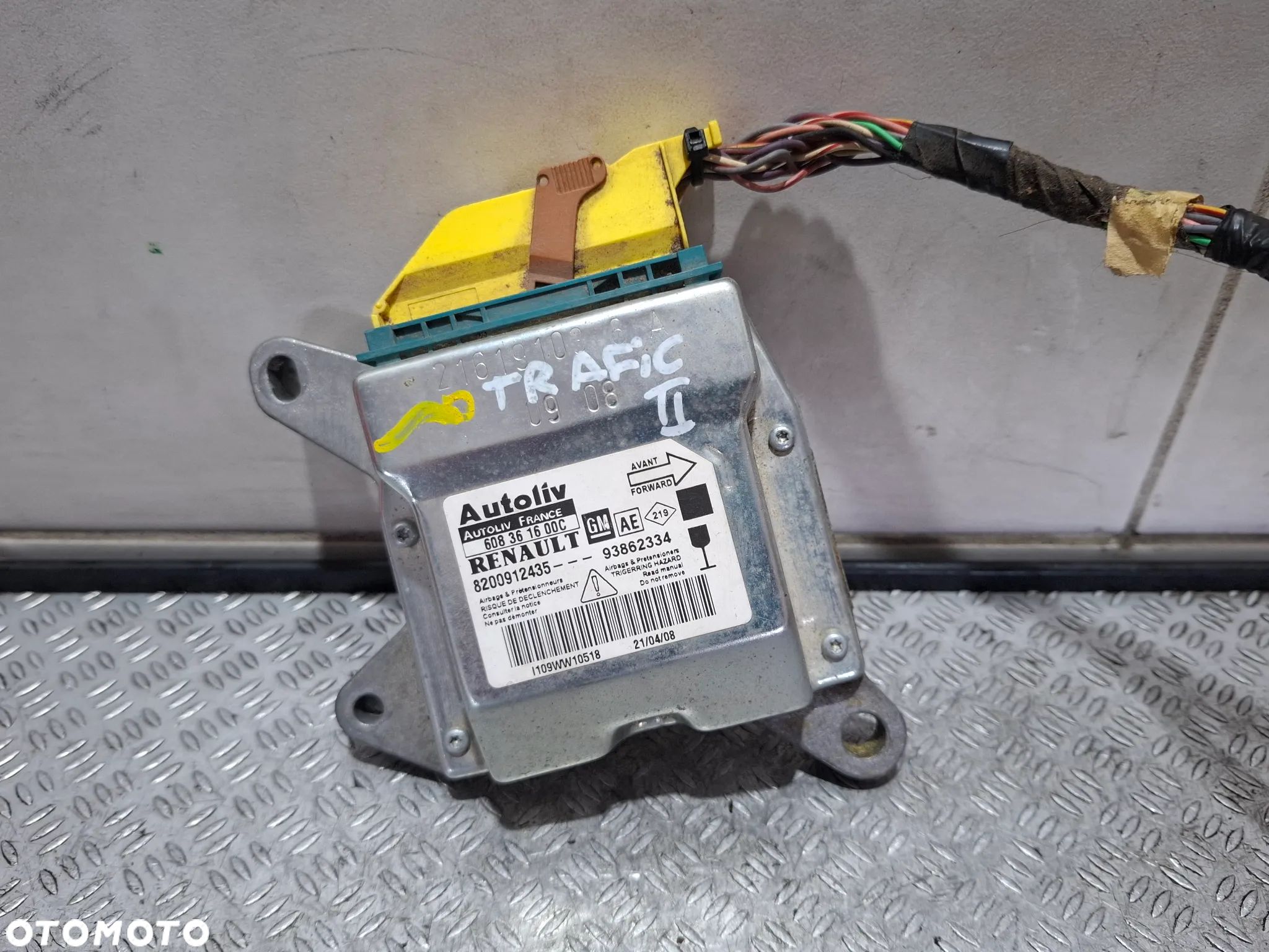 Sensor moduł airbag Renault Trafic II nr 8200912435 - 1