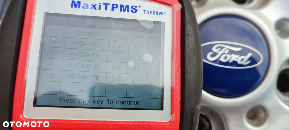 Felgi Aluminiowe Oryg. Ford EcoSport 16 Cali 4x108 6Jx16 Et37,5 Bdb!! Czujniki Ciśnienia Tpms  Starogard Gdański - Wysyłka - 17