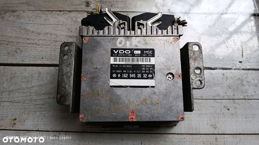 Sterownik ECU silnika Daewoo Musso A1625453532 USZKODZONY