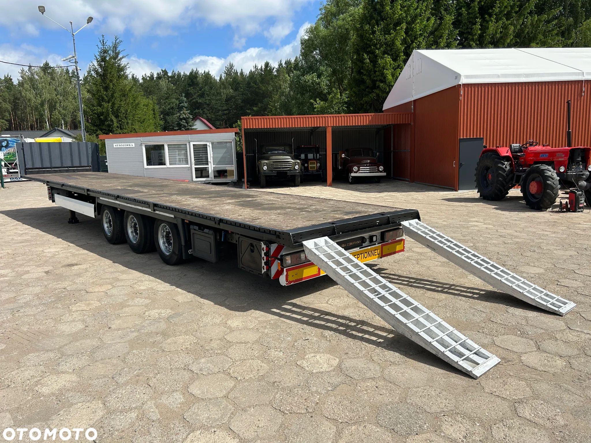 Krone PLATFORMA NISKOPODWOZIOWA z NAJAZDAMI / MEGA R 19.5 / OSIE SAF !! - 1