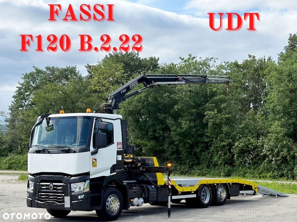 Renault T 380 * LAWETA 7,40 m * FASSI F120 B.2.22 + PILOT * STAN BDB - 1
