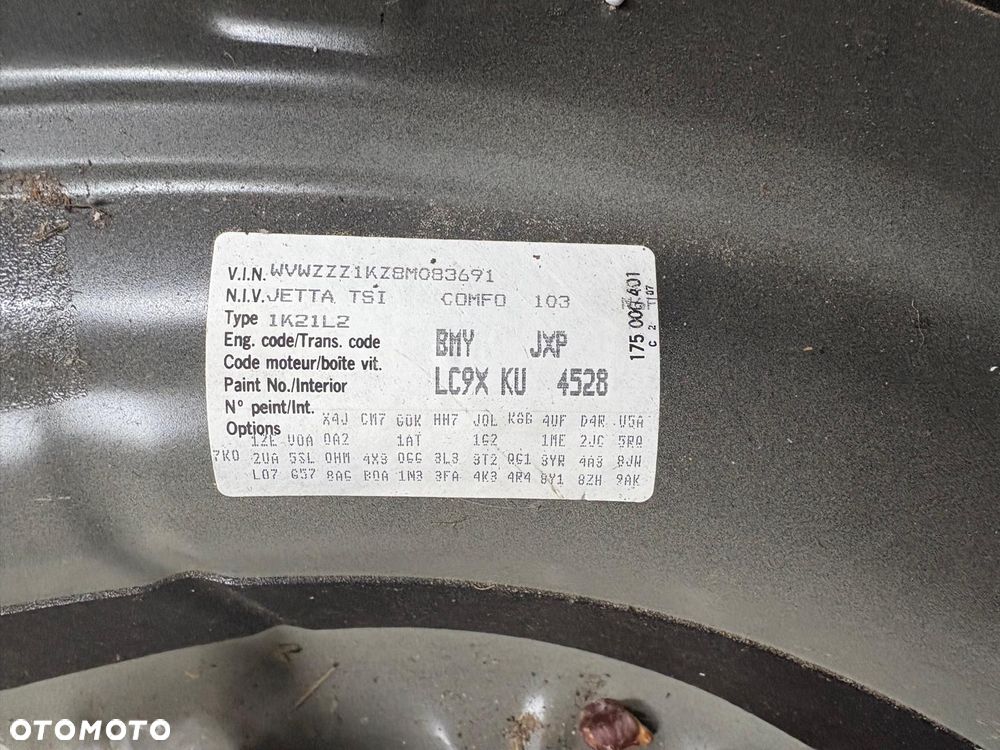Volkswagen Jetta 07R 1.4 103 KW NA CZĘŚCI - 7