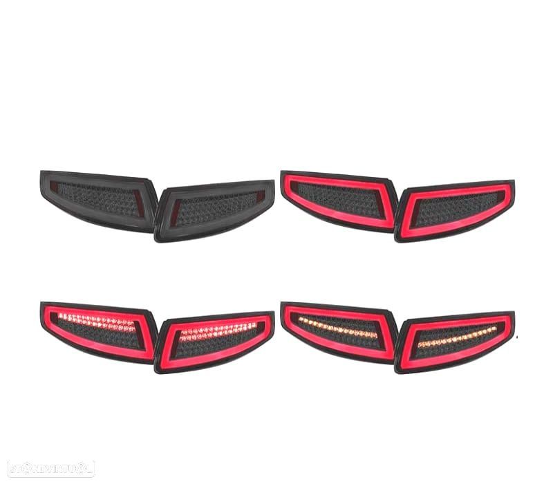 FAROLINS TRASEIROS LED PORSCHE 911 997 04-08 ESCURECIDOS - 8