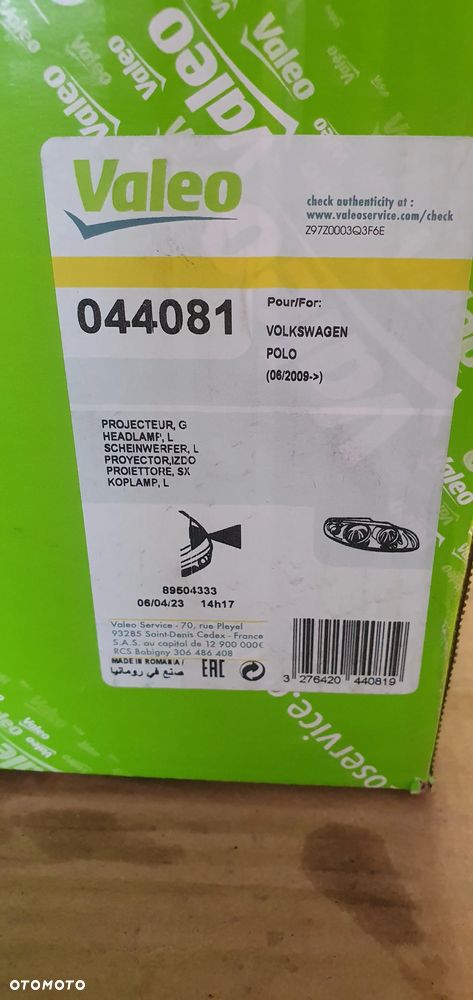 Lampa lewy przód przednia lewa VW Polo IV 6R Nowa TYC - 8