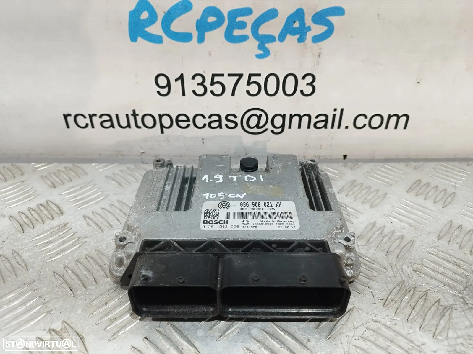 Centralina ECU motor Bosch Volkswagen Golf 1.9 TDI - 2