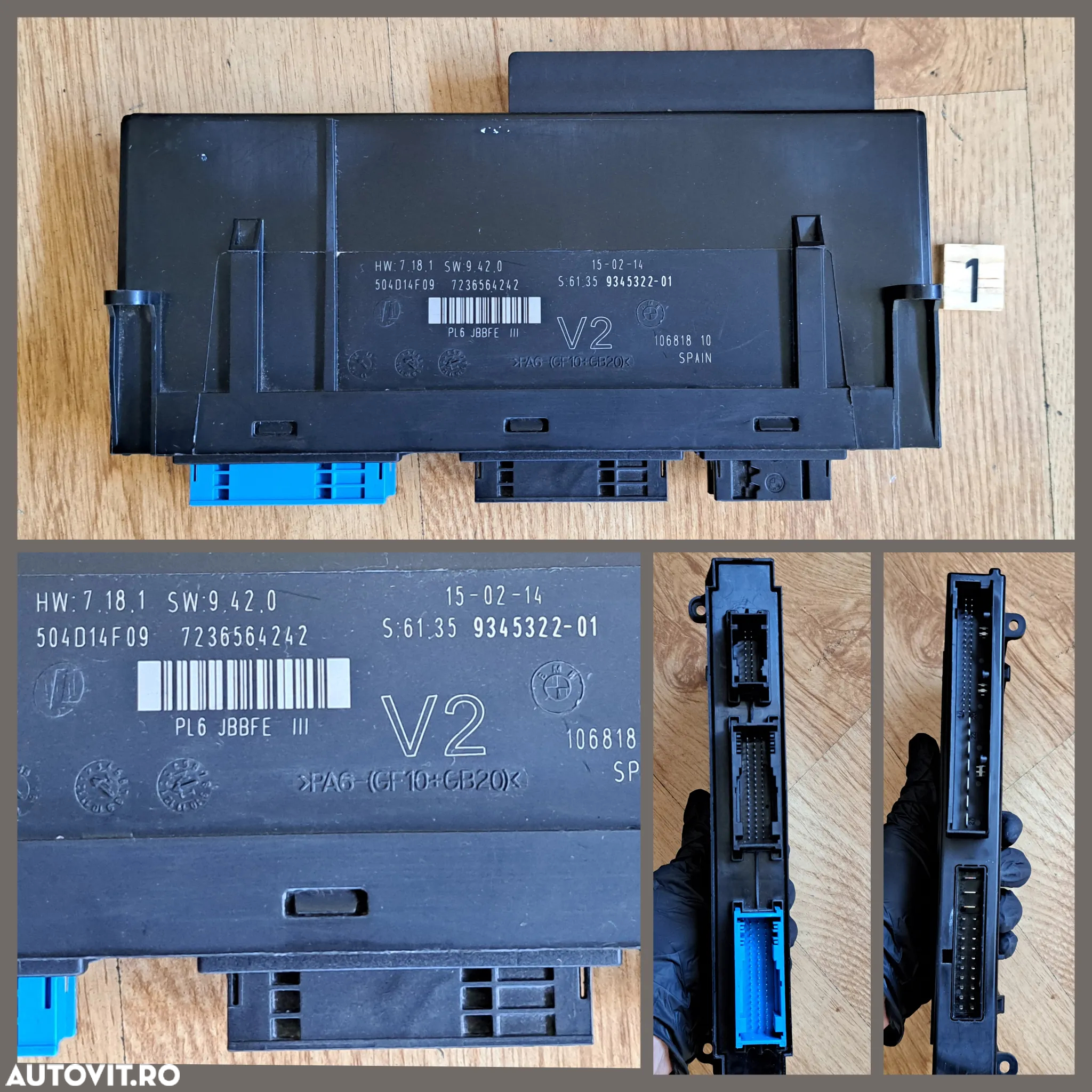 Calculator modul ECU unitate control confort modul FRM 3 Calculator FRM 2 BMW F07 GT F10 F11 F06 F12 F13 E70 + LCI E71 - 2