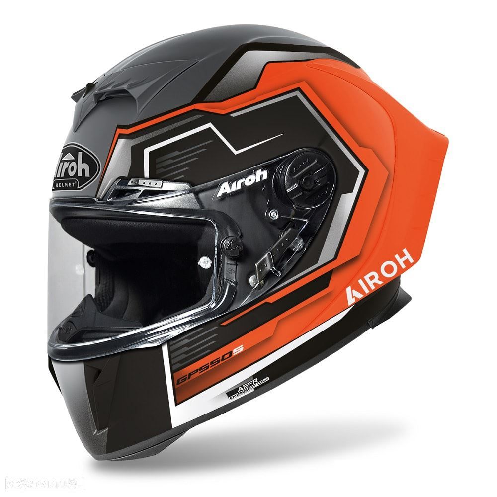 capacete gp550s rush laranja matt airoh - 1