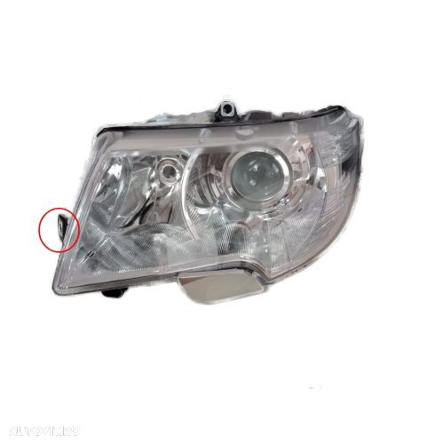Far Skoda Superb 3T 06.2008-06.2013; Dreapta Faruri Superb 3T1941018 tip bec H3+H7 fara inscriptie Superb Clema Rupta - 1