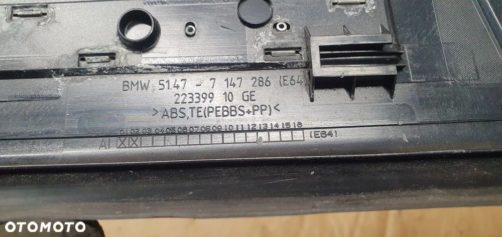 Nakładka listwa progu prawy przód BMW 6 E63 7896636 - 9