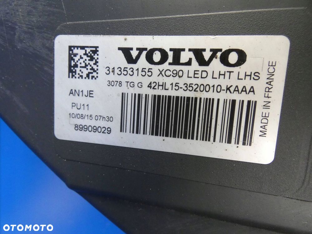 VOLVO XC90 II LAMPA LEWY PRZÓD FULL LED WERSJA UK - STAN JAK NA FOTO - 5