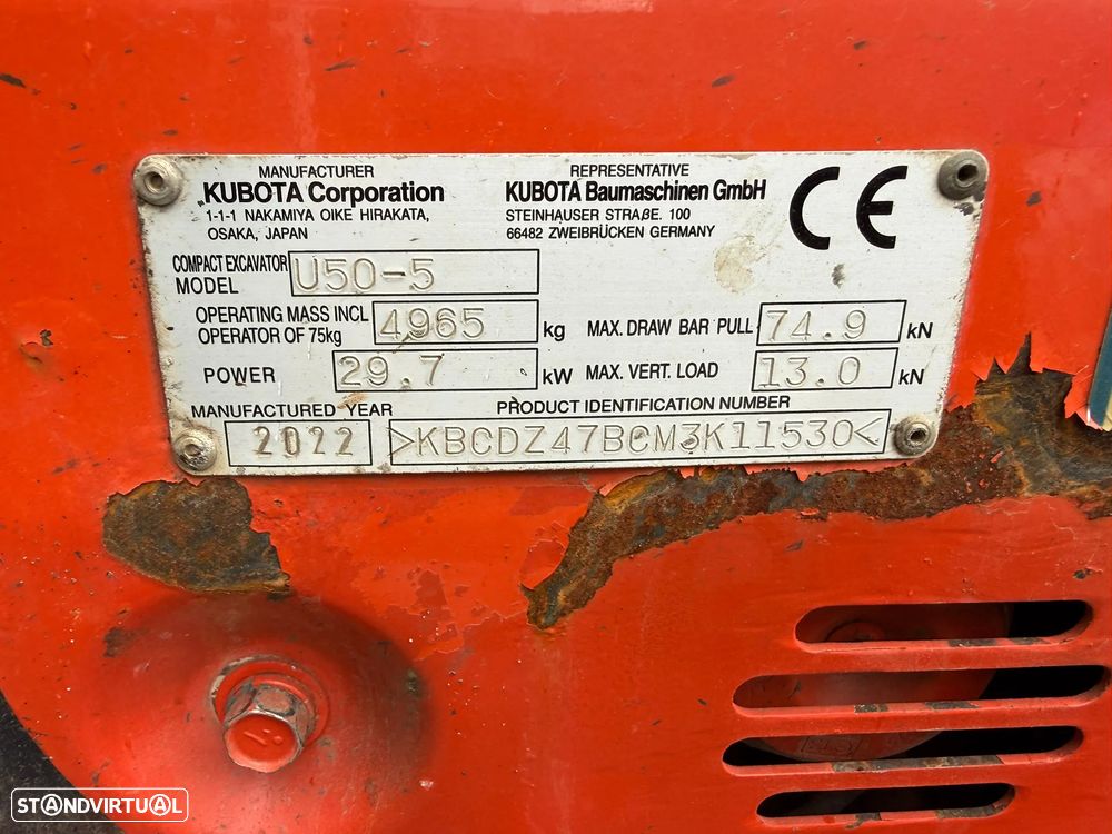 Kubota U50-5 miniescavadora - 12