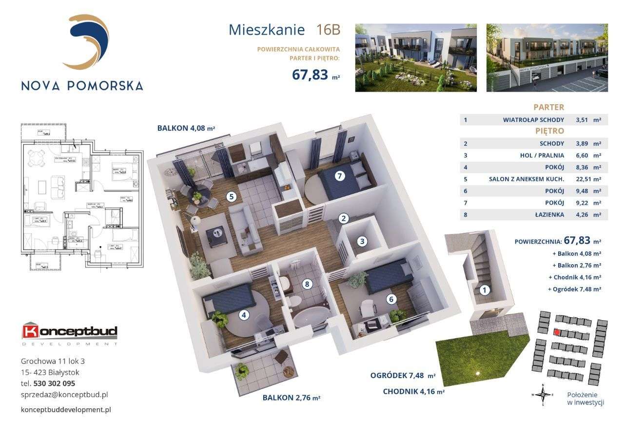 Nova Pomorska | mieszkanie 16B | 67.83 m2