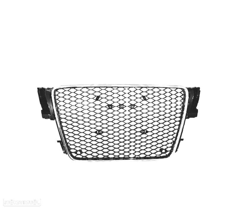 GRELHA FRONTAL AUDI A5 07-11 LOOK RS CINZA CLARO - 1