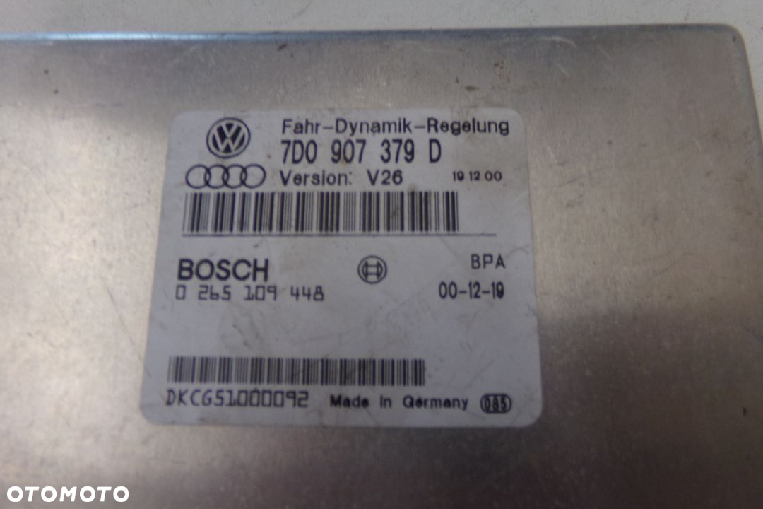 STEROWNIK ESP VW KONTROLA DYNAMIKI JAZDY TVW T4 7D0907379D BOSCH 0265109448 - 2