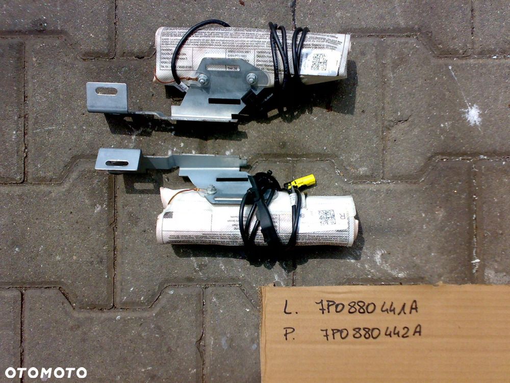 porsche cayenne 7p (92a) 10-14 poduszka boczna w fotel lewa kanapa tył - 1