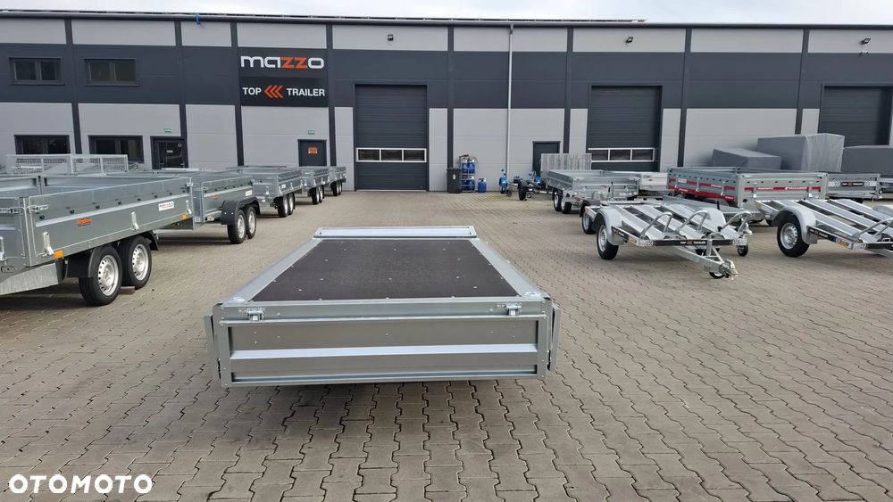 Neptun DOSTAWA! Przyczepa platforma wym. 263x145x30cm koła pod spodem N7-263 2 BaseLine, wszystkie burty DEMONTOWALNE, DMC 750kg GN87 - 21