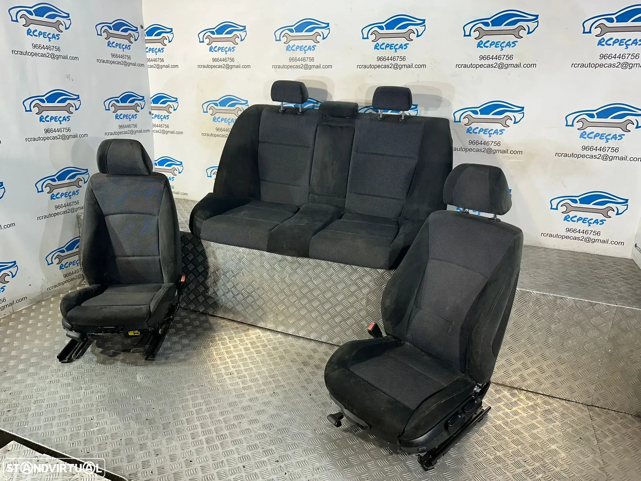 Conjunto Bancos Pack M Alcantara Tecido BMW Serie 3 E90 Sedan 2004 - 2013 - 4