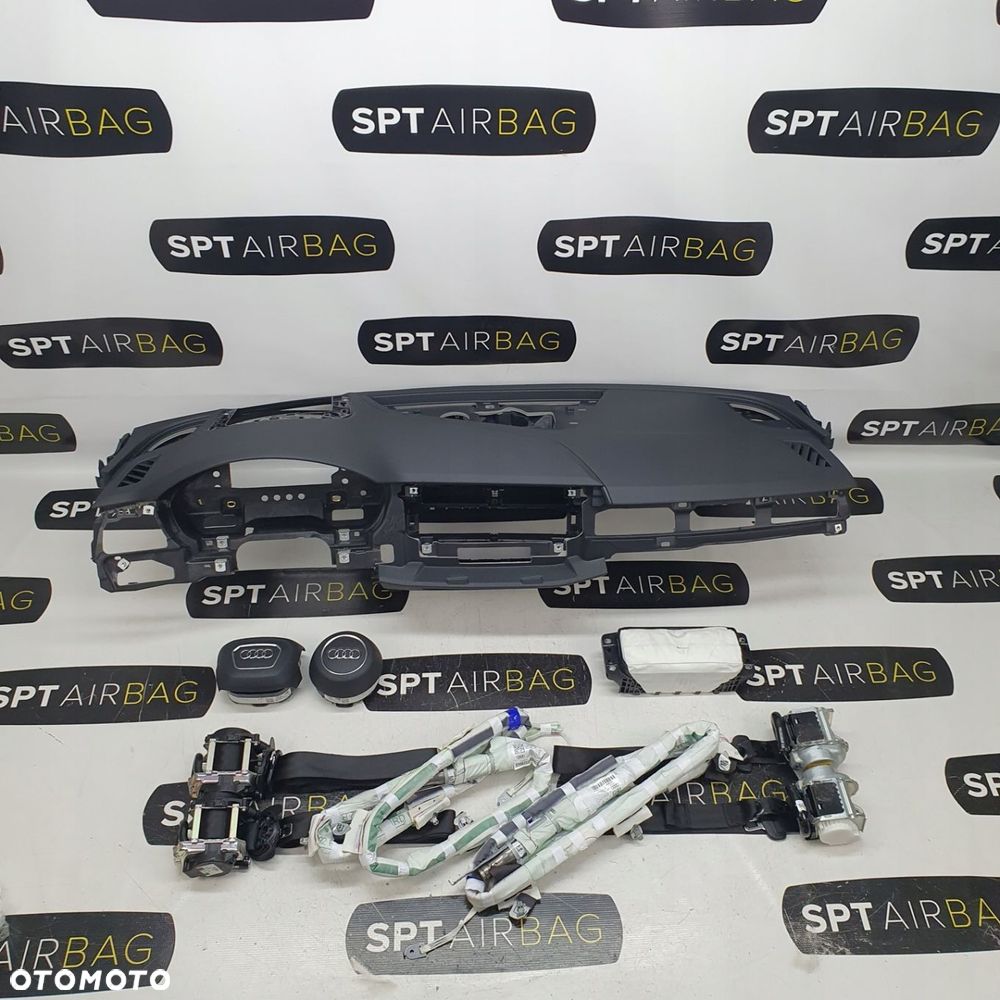 AUDI A4 B9 A4 8W DESKA ROZDZIELCZA KONSOLA KOKPIT PULPIT PODUSZKI AIRBAG AIR BAG PASY KIT SET - 1